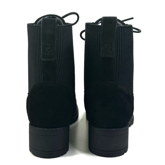 Cole Haan Camea II Waterproof Combat Boots Black Suede Womens Size 7.5B New $290 - Picture 4 of 12